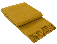 Load image into Gallery viewer, 100% New Zealand Wool Blankets - Brighton Range - MUSTARD