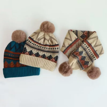 Load image into Gallery viewer, Kids Beanie & Scarf Set