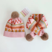 Load image into Gallery viewer, Kids Beanie & Scarf Set