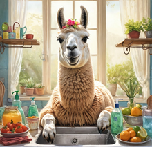 Load image into Gallery viewer, Tea Towel - 4 Alpacas