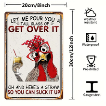 Load image into Gallery viewer, Metal Sign - Retro - Get over it