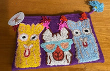 Load image into Gallery viewer, Alpaca Hand Made Purse/Wallet/Clutch - Comical - Purple