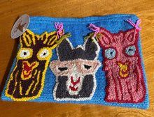 Load image into Gallery viewer, Alpaca Hand Made Purse/Wallet/Clutch - Comical - Royal Blue