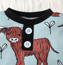 Load image into Gallery viewer, Baby Set - Highland Cow Pj&#39;s
