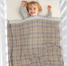 Load image into Gallery viewer, Baby Blanket - 100% Cotton - Plaid Styles
