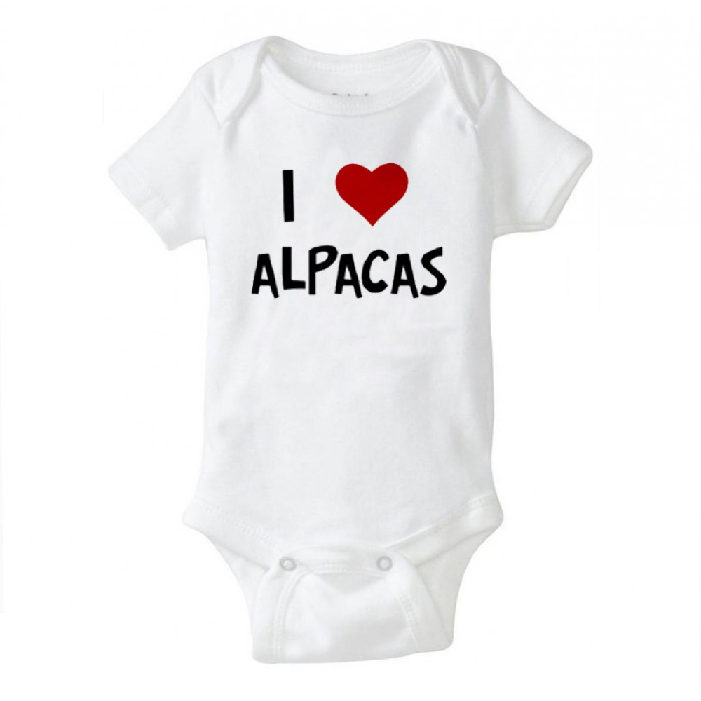 Baby Romper - I Love Alpacas