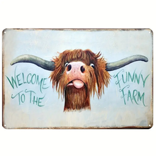 Load image into Gallery viewer, Metal Sign - Retro - Welcome to the Funny Farm
