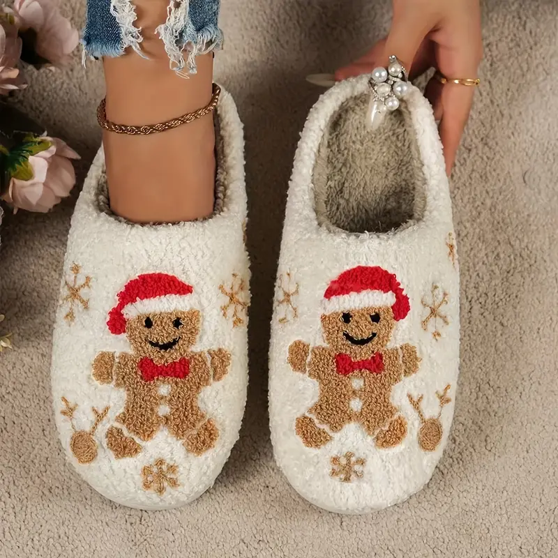 Christmas Scuffs - Gingerbread Slippers