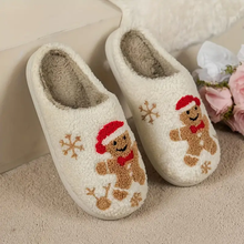 Load image into Gallery viewer, Christmas Scuffs - Gingerbread Slippers
