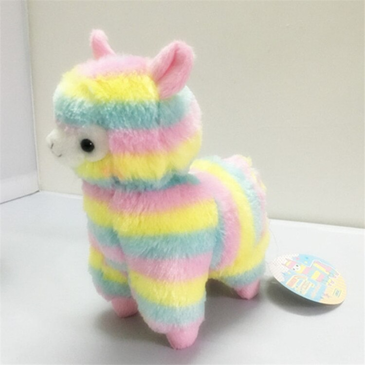 Toy - Coloured 25cm Alpaca Plush Rainbow