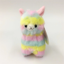 Load image into Gallery viewer, Toy - Coloured 25cm Alpaca Plush Rainbow
