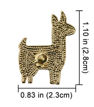 Load image into Gallery viewer, Lapel Pin - White Alpaca Coloured Saddle
