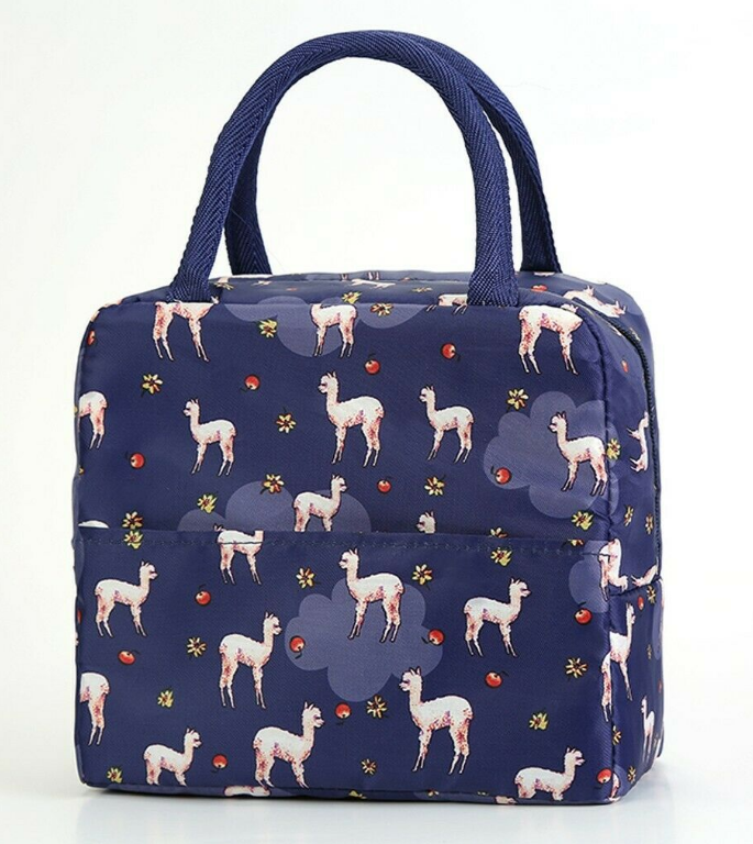 Lunch Bag - Blue Alpacas