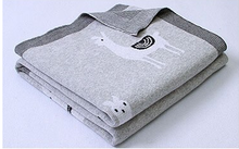 Load image into Gallery viewer, Alpaca Baby Blanket - 100% Cotton - Grey
