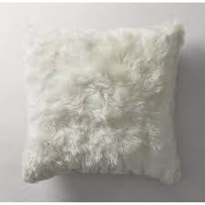 ALPACA Hide Cushion - WHITE