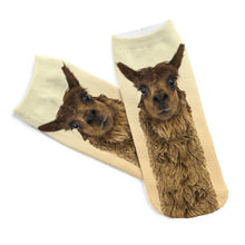 Load image into Gallery viewer, Women&#39;s Alpaca Image Low Cut Ankle Sport Socks
