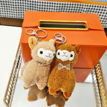 Load image into Gallery viewer, Alpaca Keychain with Bowtie
