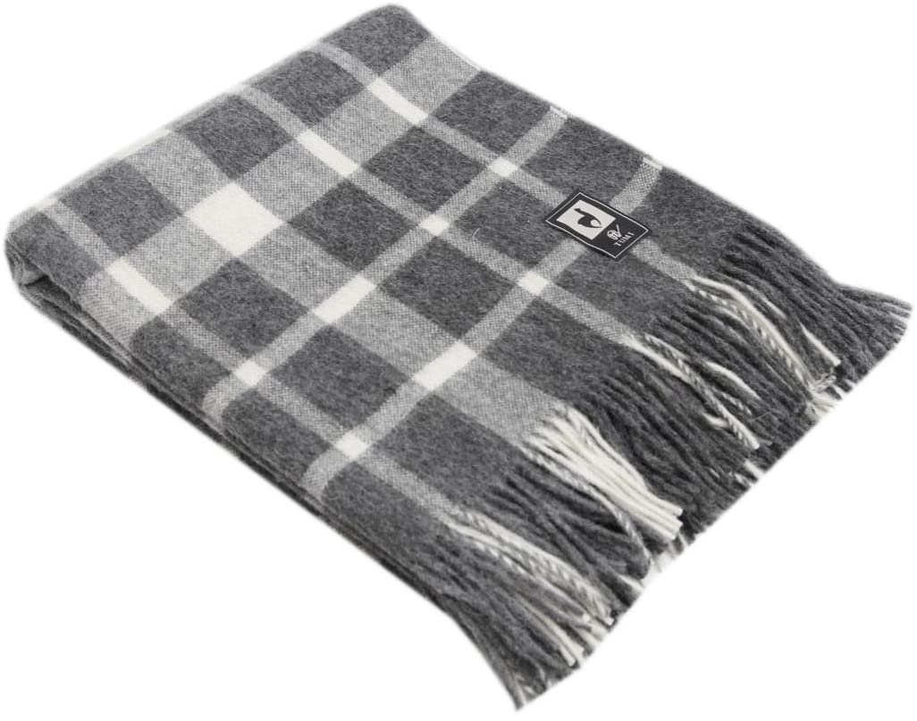 Tumi Alpaca Scottish Blanket - Grey