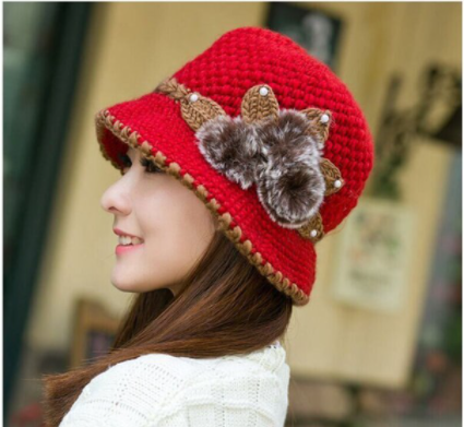 Crochet Beret/Hat - Red