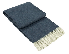 Load image into Gallery viewer, Cashmere &amp; Merino Rug - Navy
