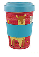 Load image into Gallery viewer, Bamboo Reusable Travel Mug - Llama
