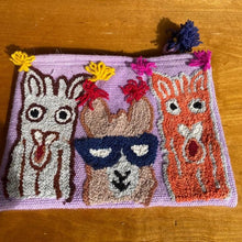 Load image into Gallery viewer, Alpaca Hand Made Purse/Wallet/Clutch - Comical - Mauve
