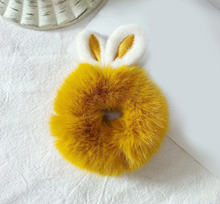 Load image into Gallery viewer, Faux Fur Hair Ring - Mustard
