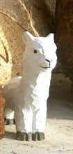 Load image into Gallery viewer, Wooden Christmas Decorations - Alpaca - White
