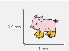 Load image into Gallery viewer, Brooch - Three Little Pigs - Pigs in Gumboots!
