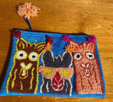 Load image into Gallery viewer, Alpaca Hand Made Purse/Wallet/Clutch - Comical - Royal Blue
