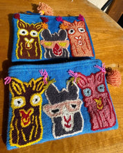 Load image into Gallery viewer, Alpaca Hand Made Purse/Wallet/Clutch - Comical - Royal Blue
