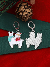 Load image into Gallery viewer, Alpaca Christmas Earrings
