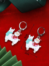 Load image into Gallery viewer, Alpaca Christmas Earrings
