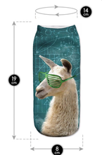 Load image into Gallery viewer, Llama Glasses Ankle Socks
