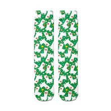 Load image into Gallery viewer, Alpaca Printed Long Socks - Green
