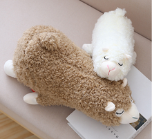 Load image into Gallery viewer, TOY  Sleeping Alpaca - White or Medium Fawn
