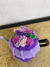 Load image into Gallery viewer, Tea Cosy - Hand Knitted - Purple Love
