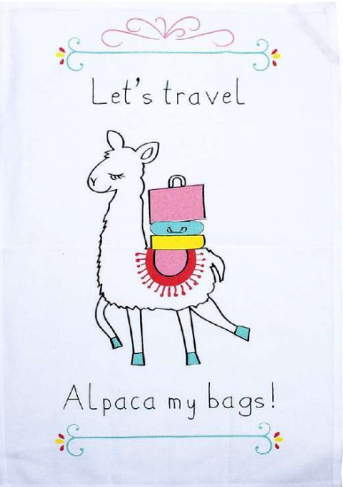 Tea Towel - Travel, Alpaca My Bags