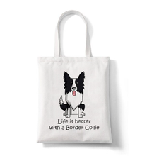 Load image into Gallery viewer, Canvas Tote Bags - Border Collie
