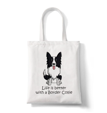 Canvas Tote Bags - Border Collie