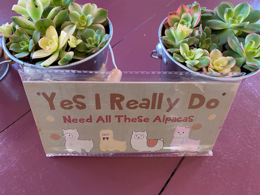 Plaque - Need All These Alpacas
